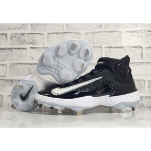 Nike Alpha Huarache Elite 4 Mid Men's Size 7.5 Black Baseball Cleats DJ6520-001